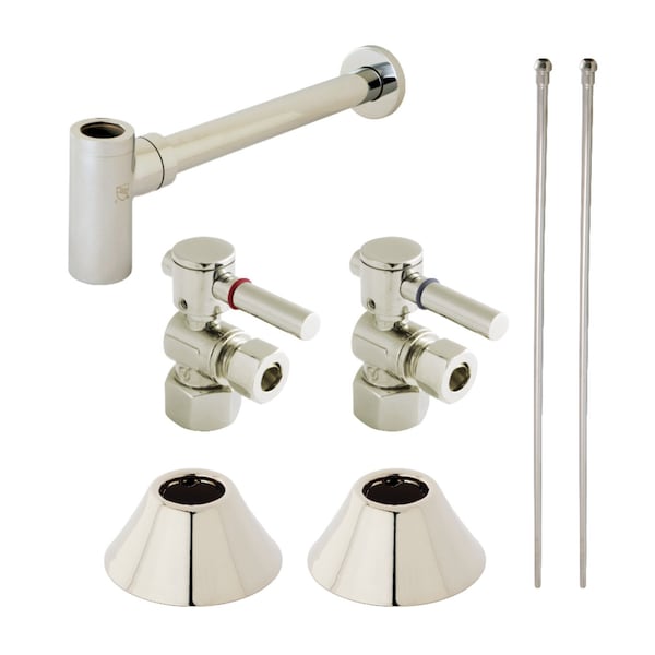 CC43106DLLKB30 Modern Plumbing Sink Trim Kit W/ Bottle Trap, Nickel